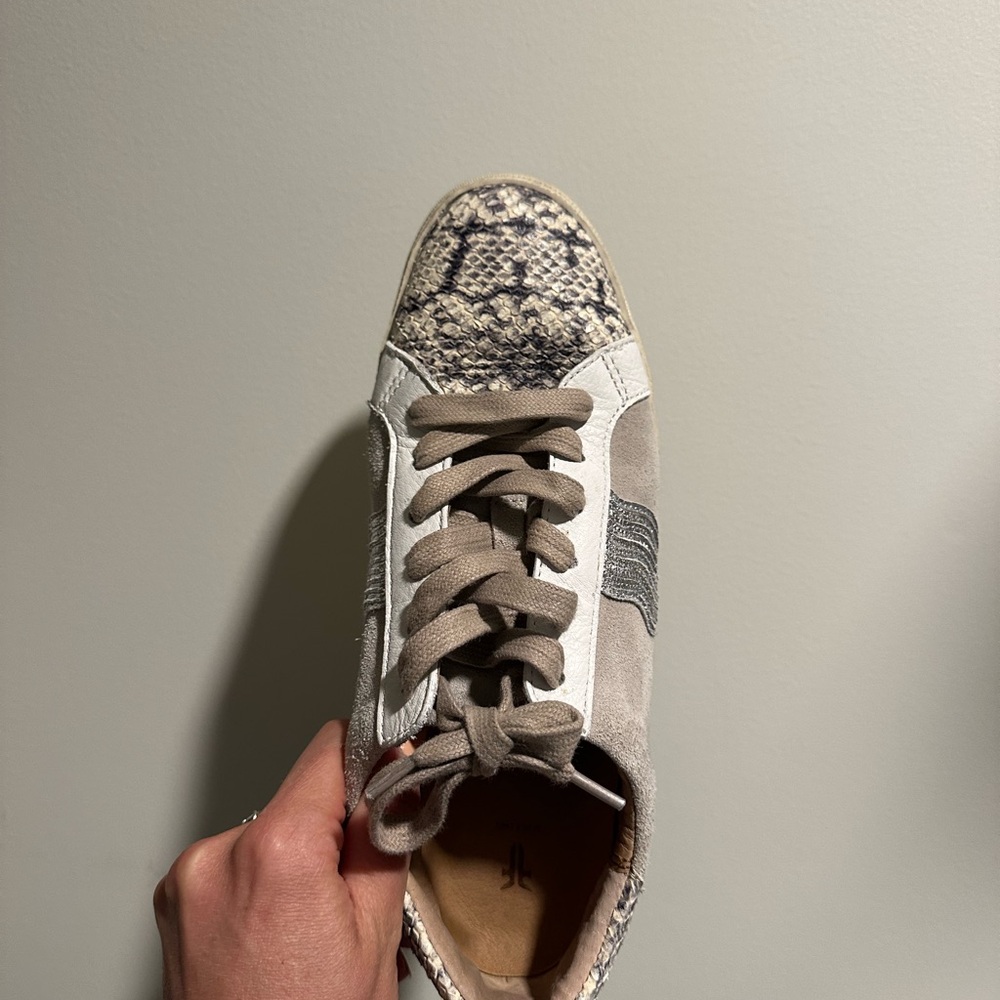 Frye Snakeskin and Suede Sneakers